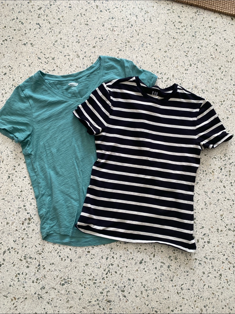 GAP Black and White Striped Crewneck Tee Bundle